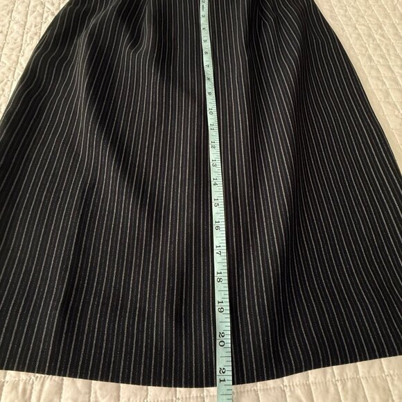 Classiques Entier Womens Black Pinstripe Midi Skirt Size 6 Polyester/Rayon Blend - Picture 10 of 11